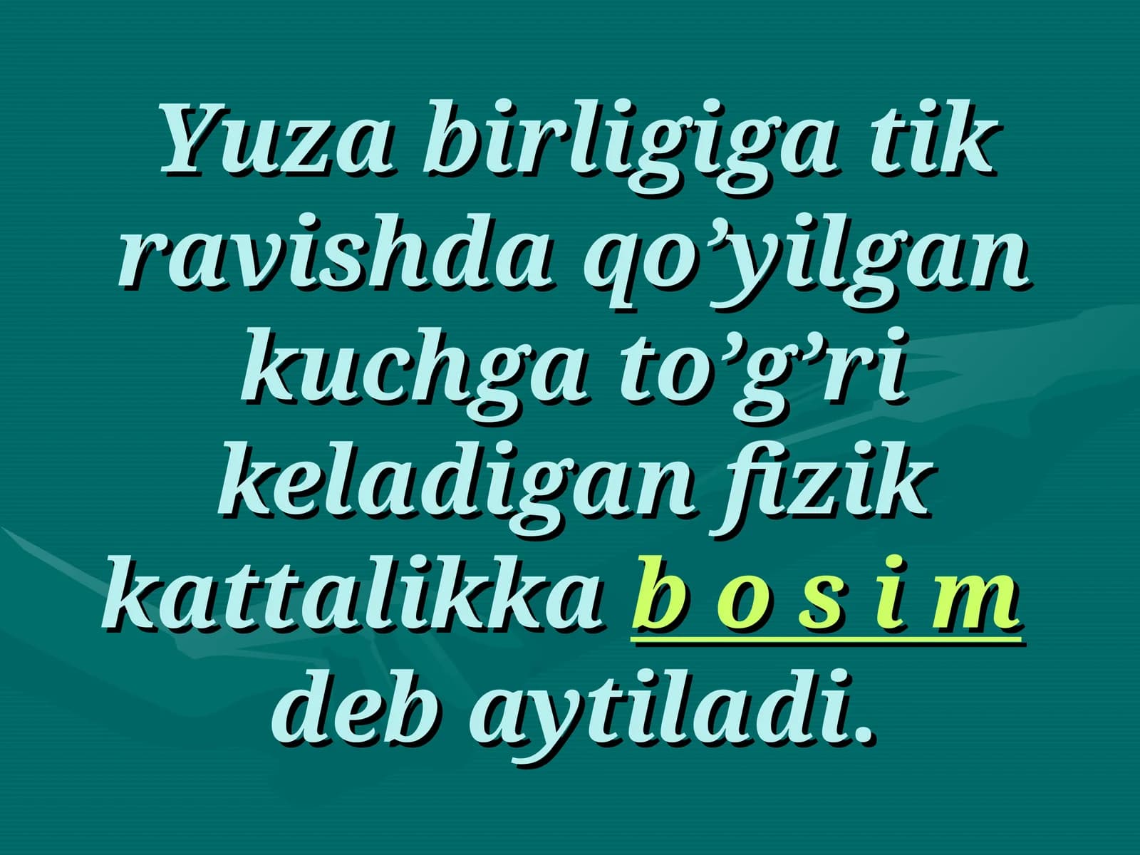 Fizika katta to'g'ri kuchlar
