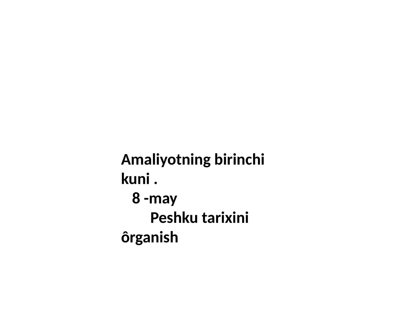Amaliyotningbirinchikuni
