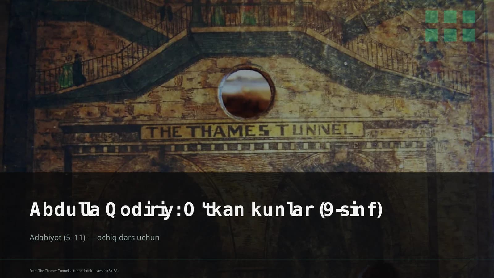 Abdulla Qodiriy: O'tkan kunlar (9-sinf)