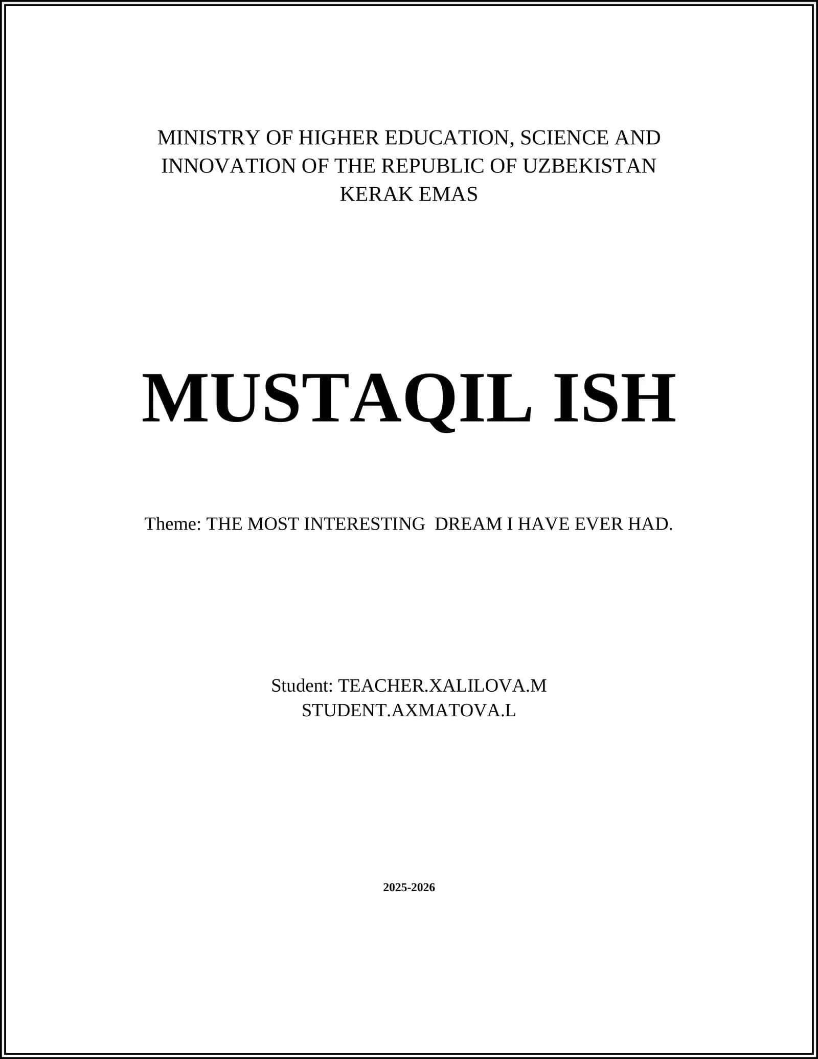 KERAK EMAS MUSTAQIL ISH