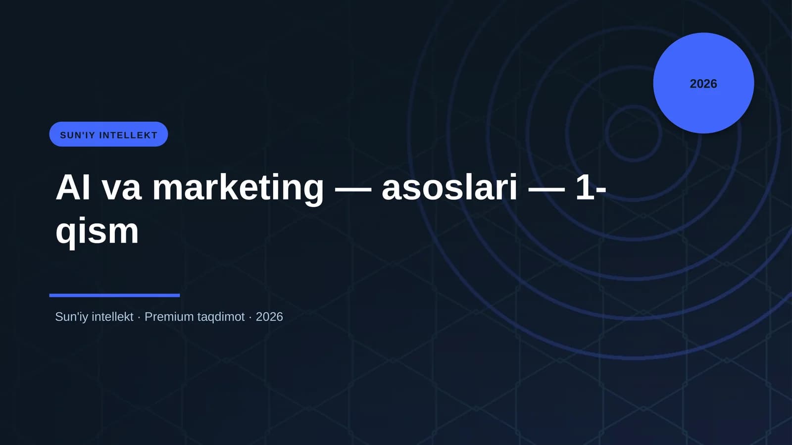 AI va marketing - asoslari - 1-qism