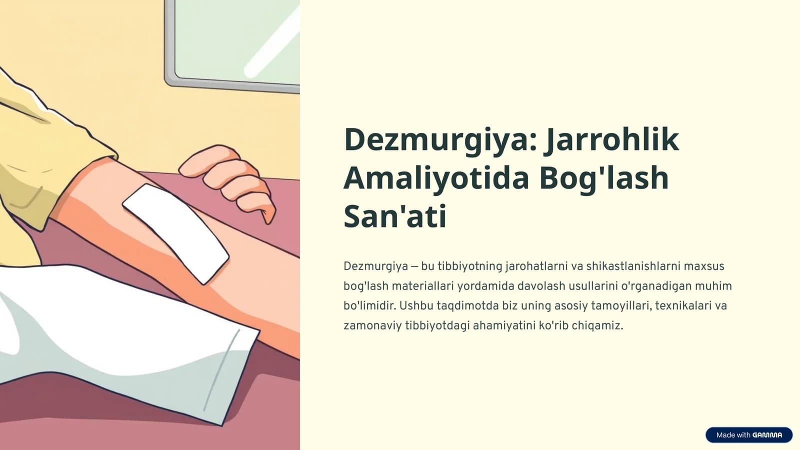 Dezmurgiya: Jarrohlik Amaliyotida Bog'lash San'ati