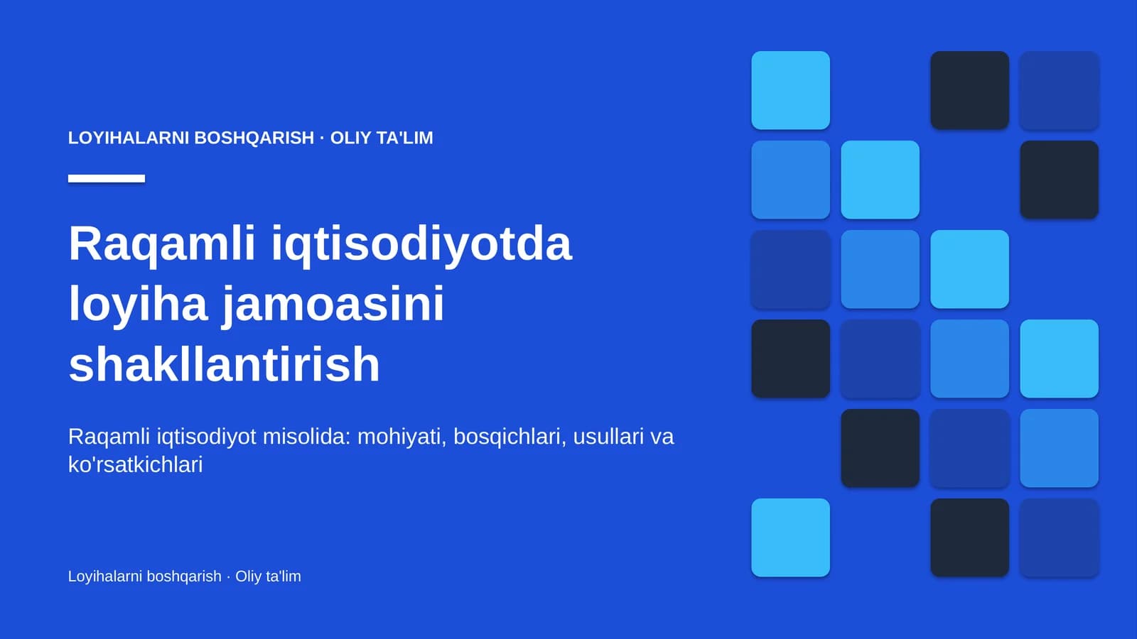 raqamli iqtisodiyotda loyiha jamoasini shakllantirish 7211