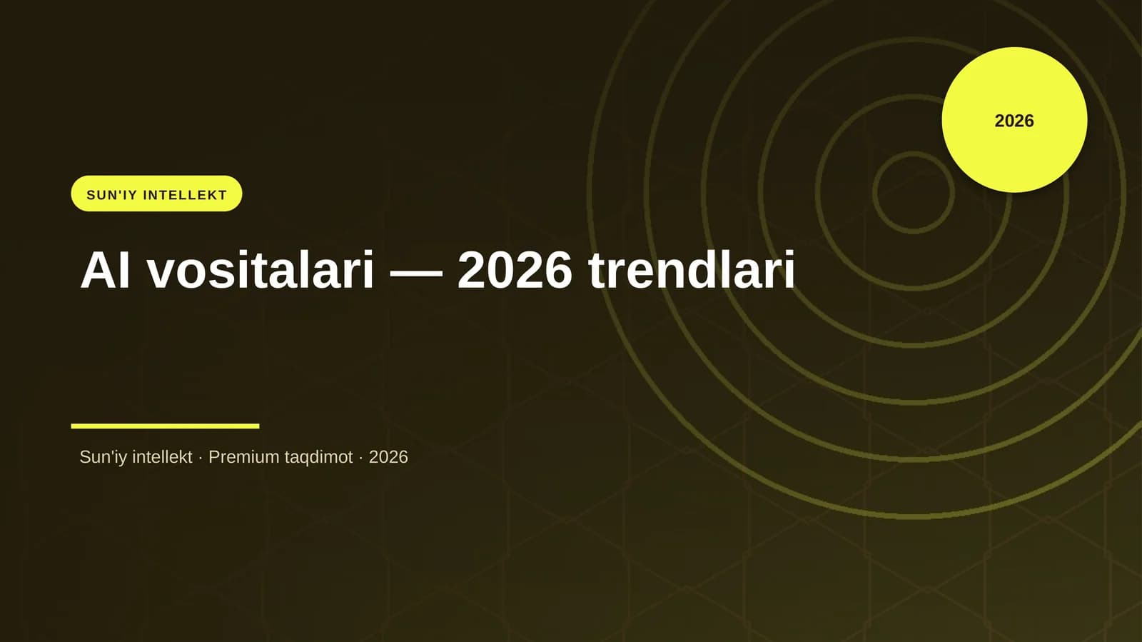 AI vositalari — 2026 trendlari