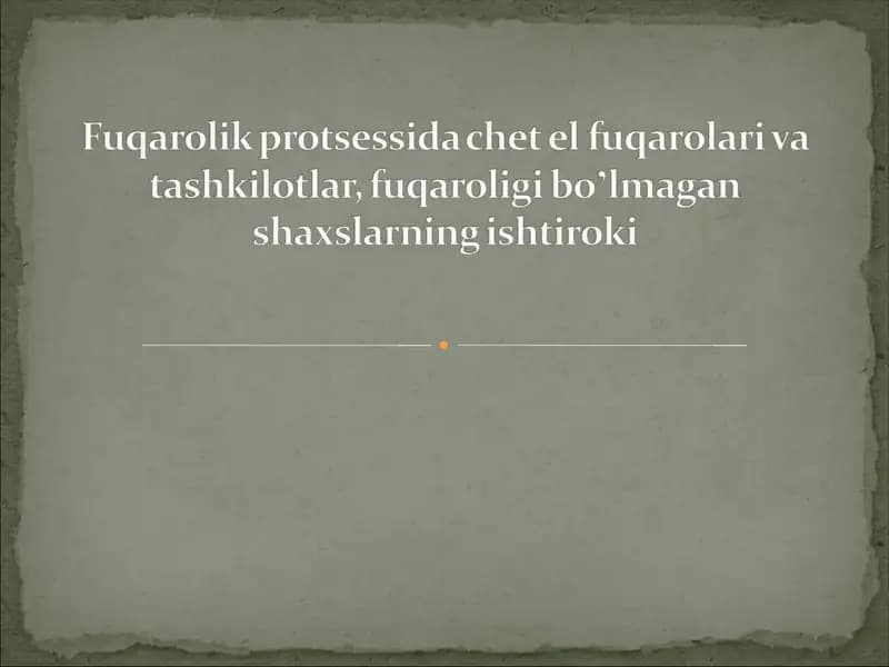 Fuqarolikning O‘ziga Yuklatgan Vazifalari