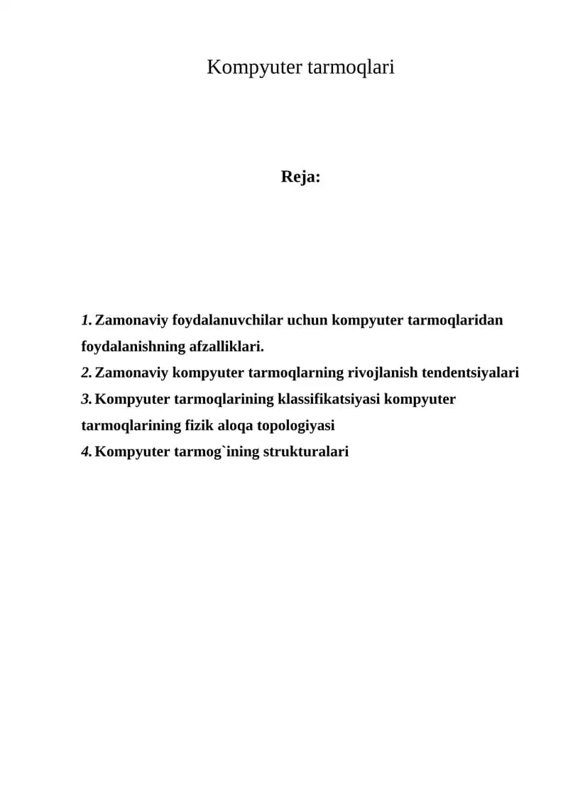 Kompyuter tarmoqlari