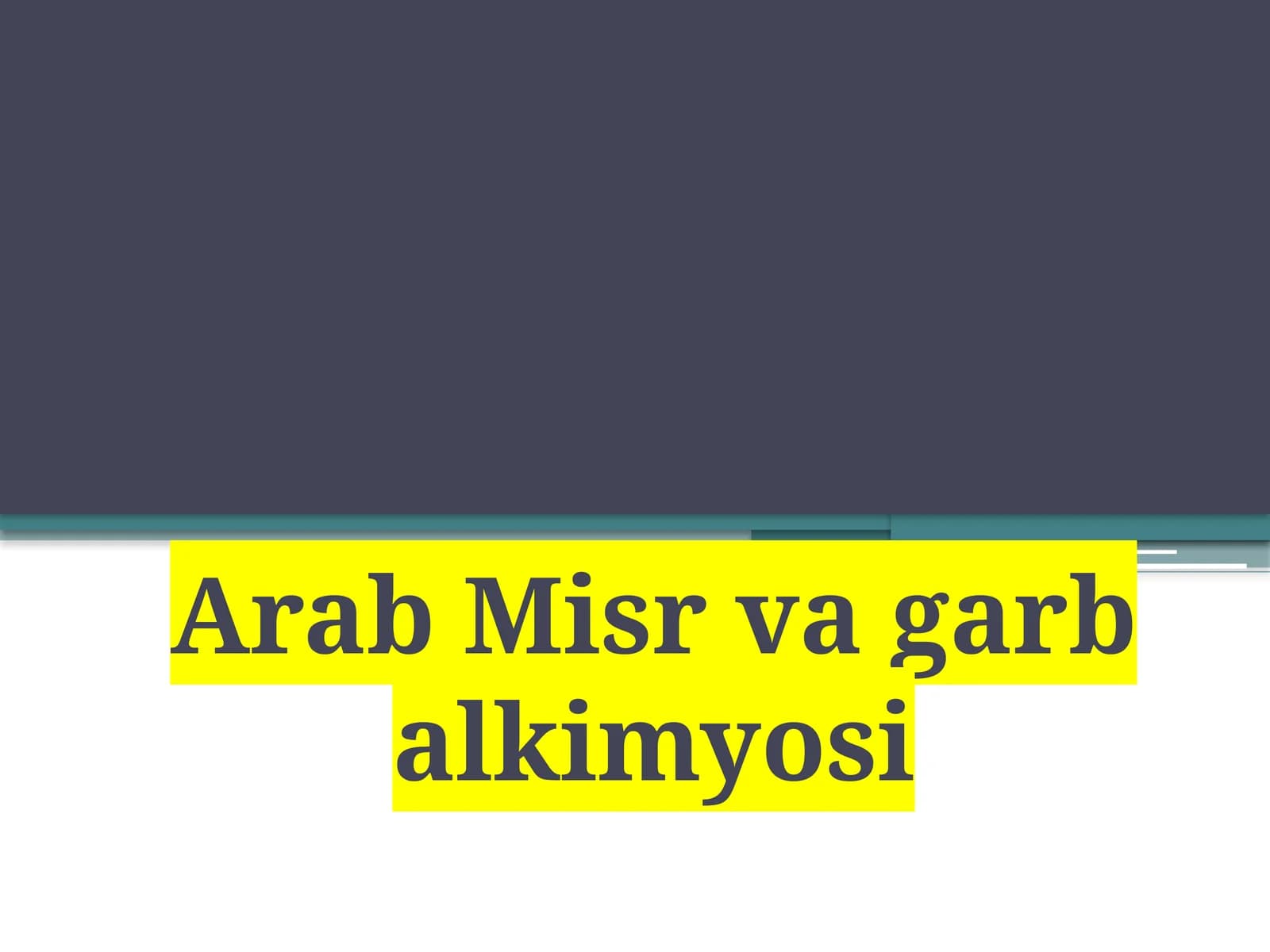 Arab Misr vagarb alkimyosi