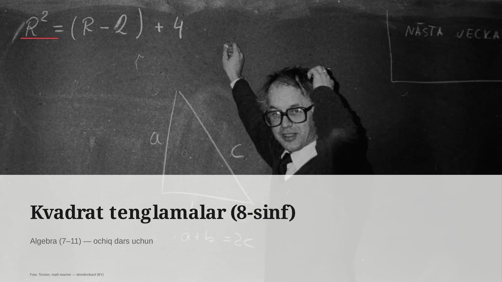 Kvadrat tenglamalar (8-sinf)