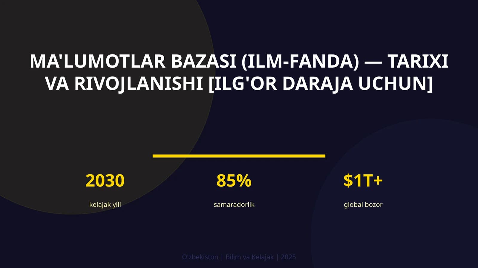Ma'lumotlar bazasi (ilm-fanda) — tarixi va rivojlanishi [ilg'or daraja uchun]