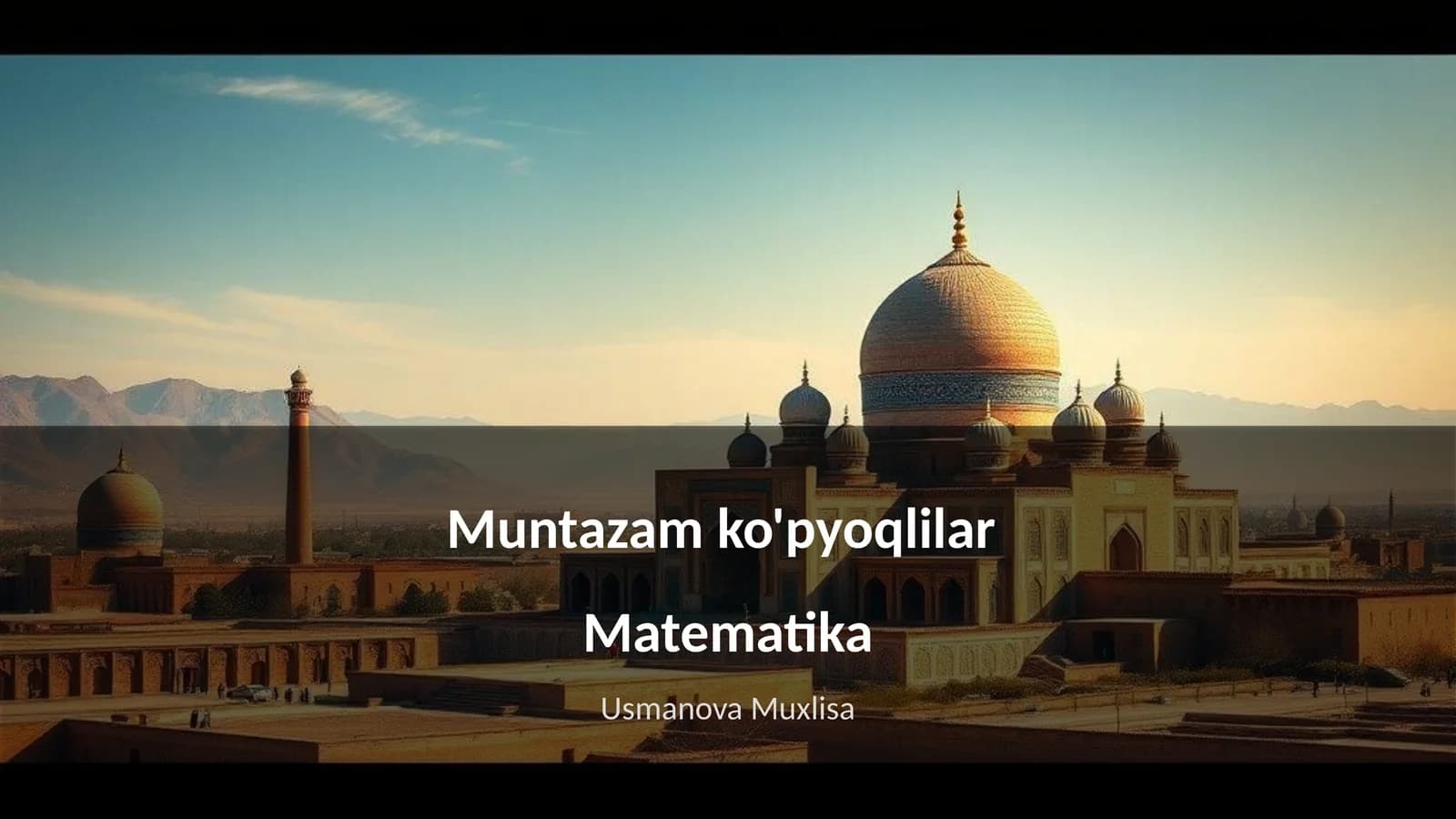 Muntazam ko'pyoqlilar