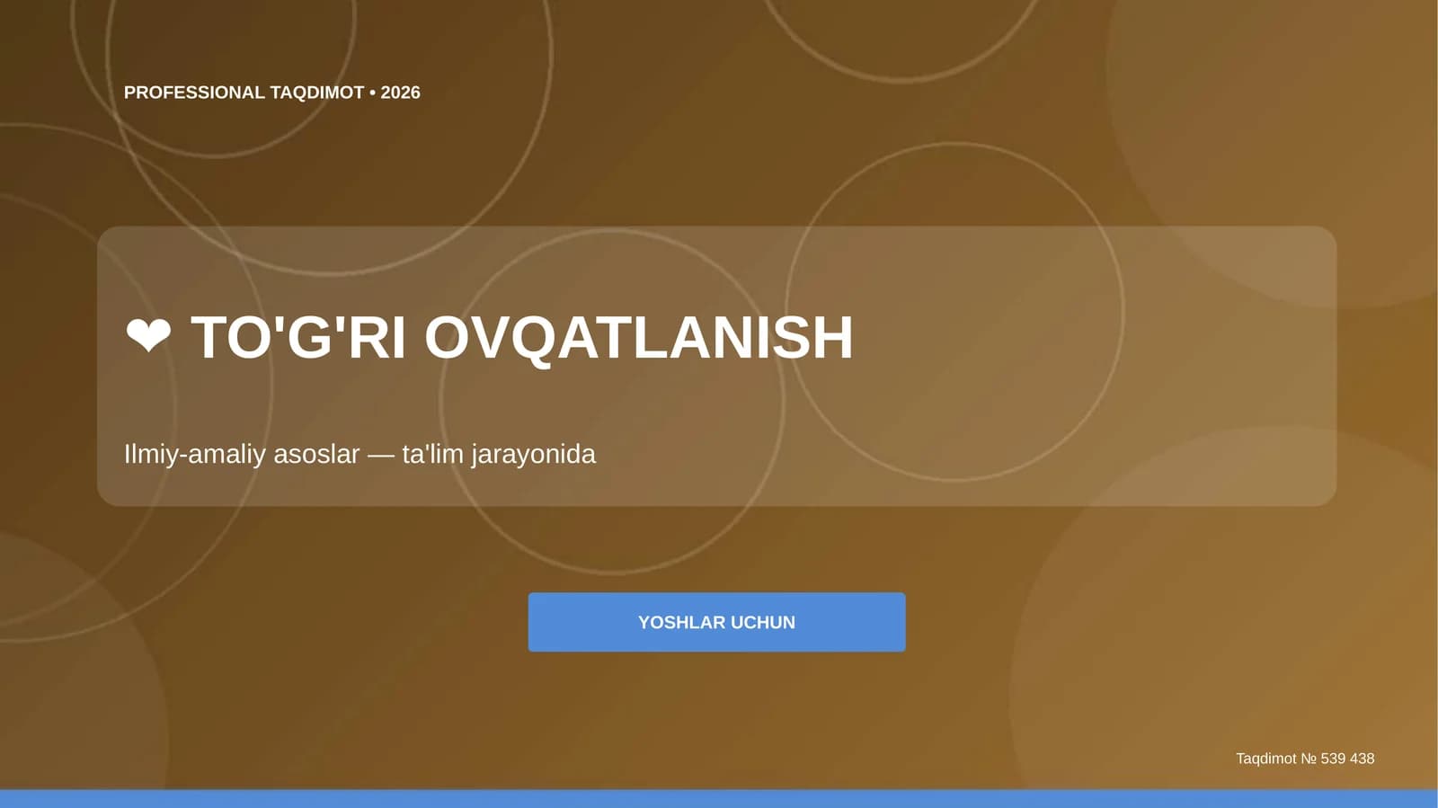 TO'G'RI OVQATLANISH