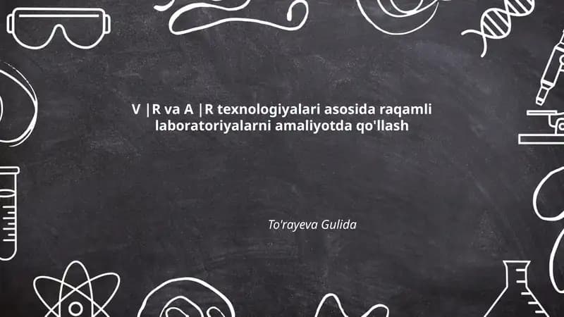 Raqamli laboratoriyalarni amaliyotda qo'llash