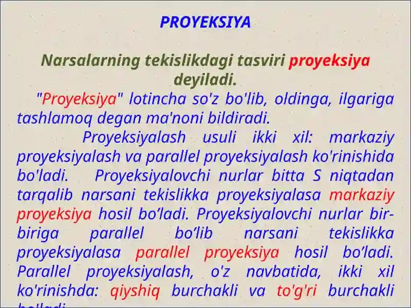 PROYEKSIYA