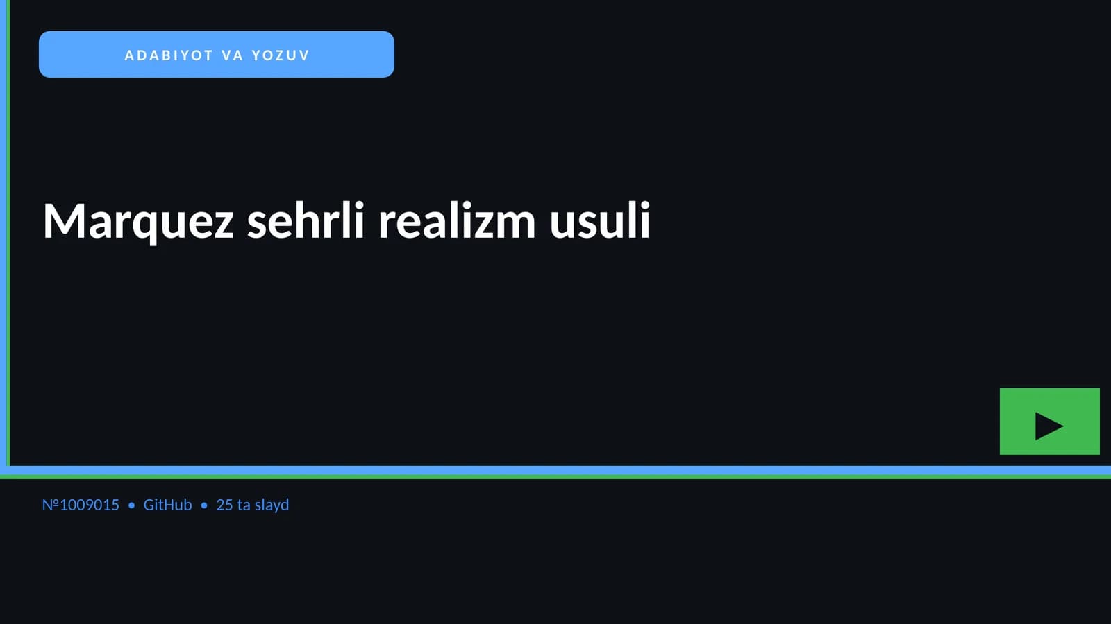 ADABIYOT VA YOZUV