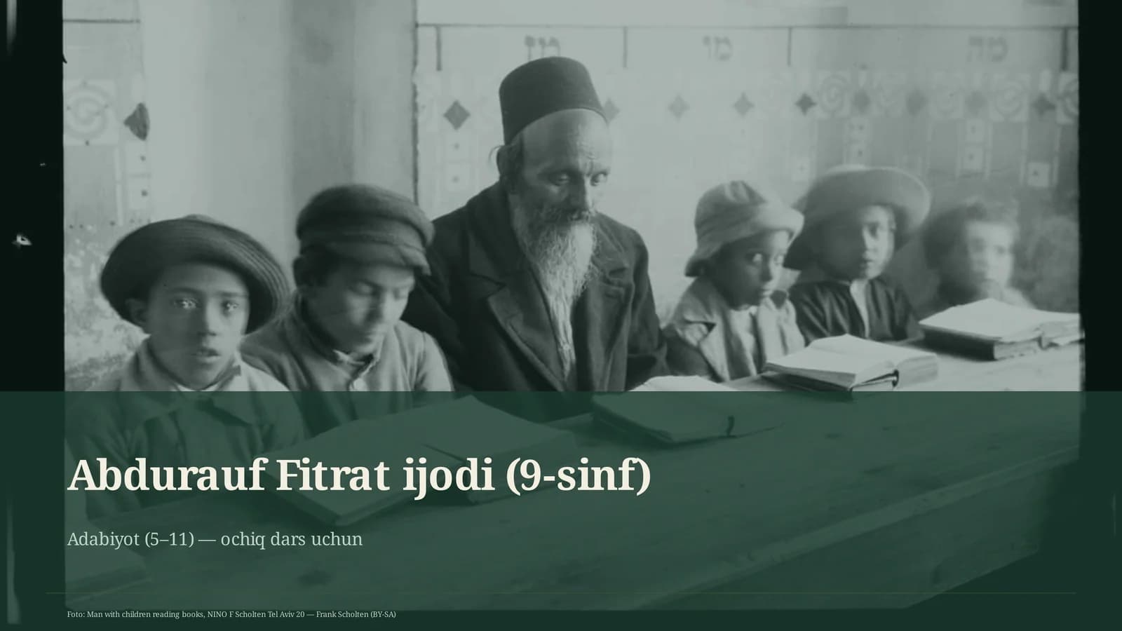 Abdurauf Fitrat ijodi (9-sinf)