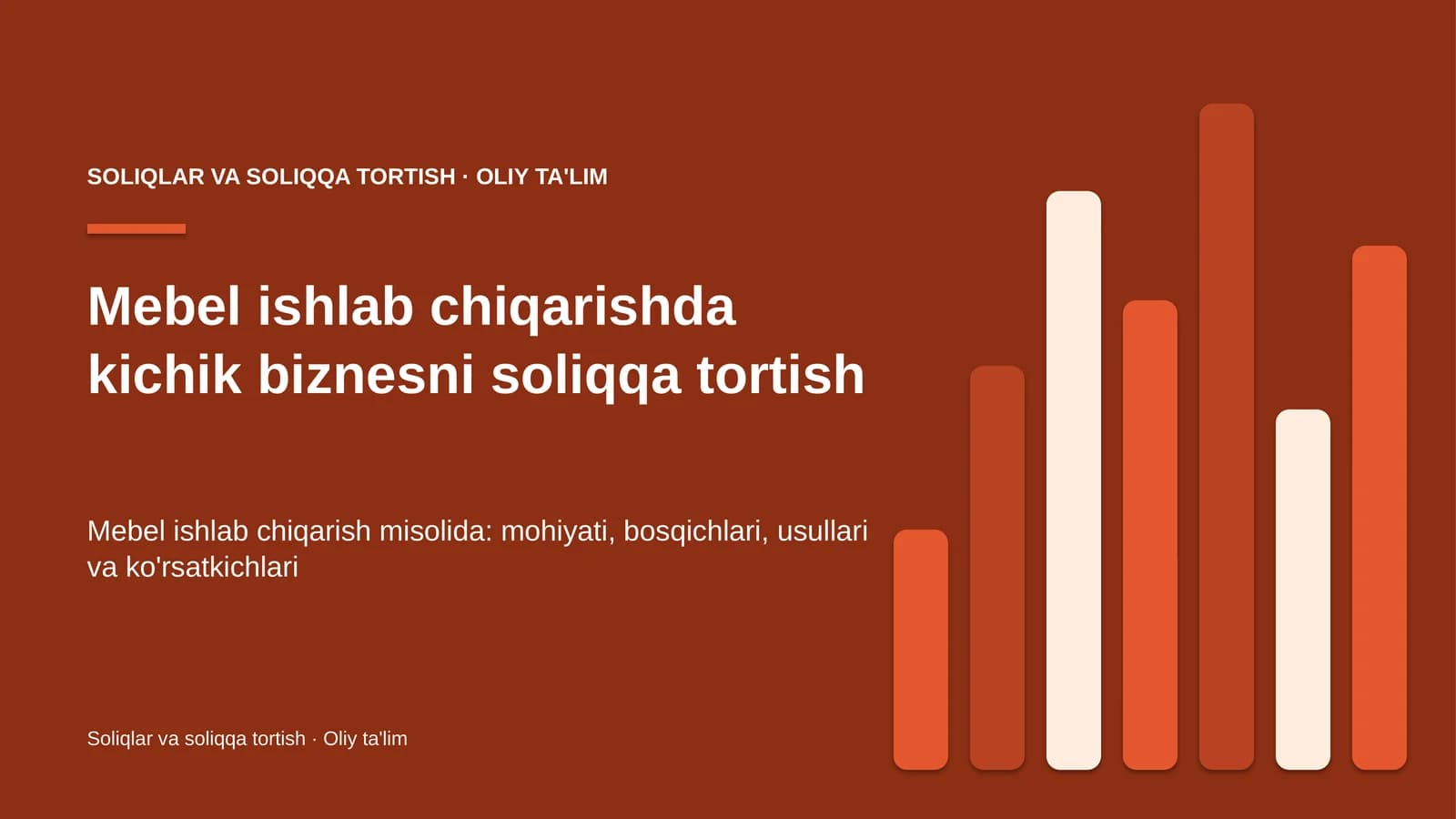 mebel ishlab chiqarishda kichik biznesni soliqqa tortish 9137