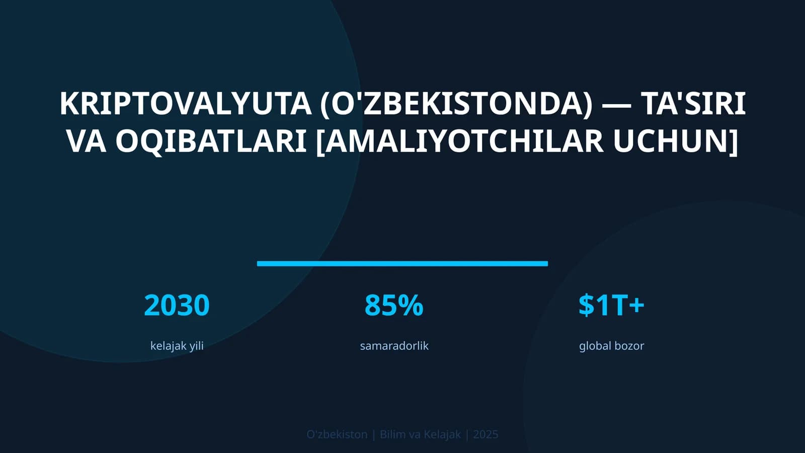 Kriptovalyuta (O'zbekistonda) — ta'siri va oqibatlari [amaliyotchilar uchun]