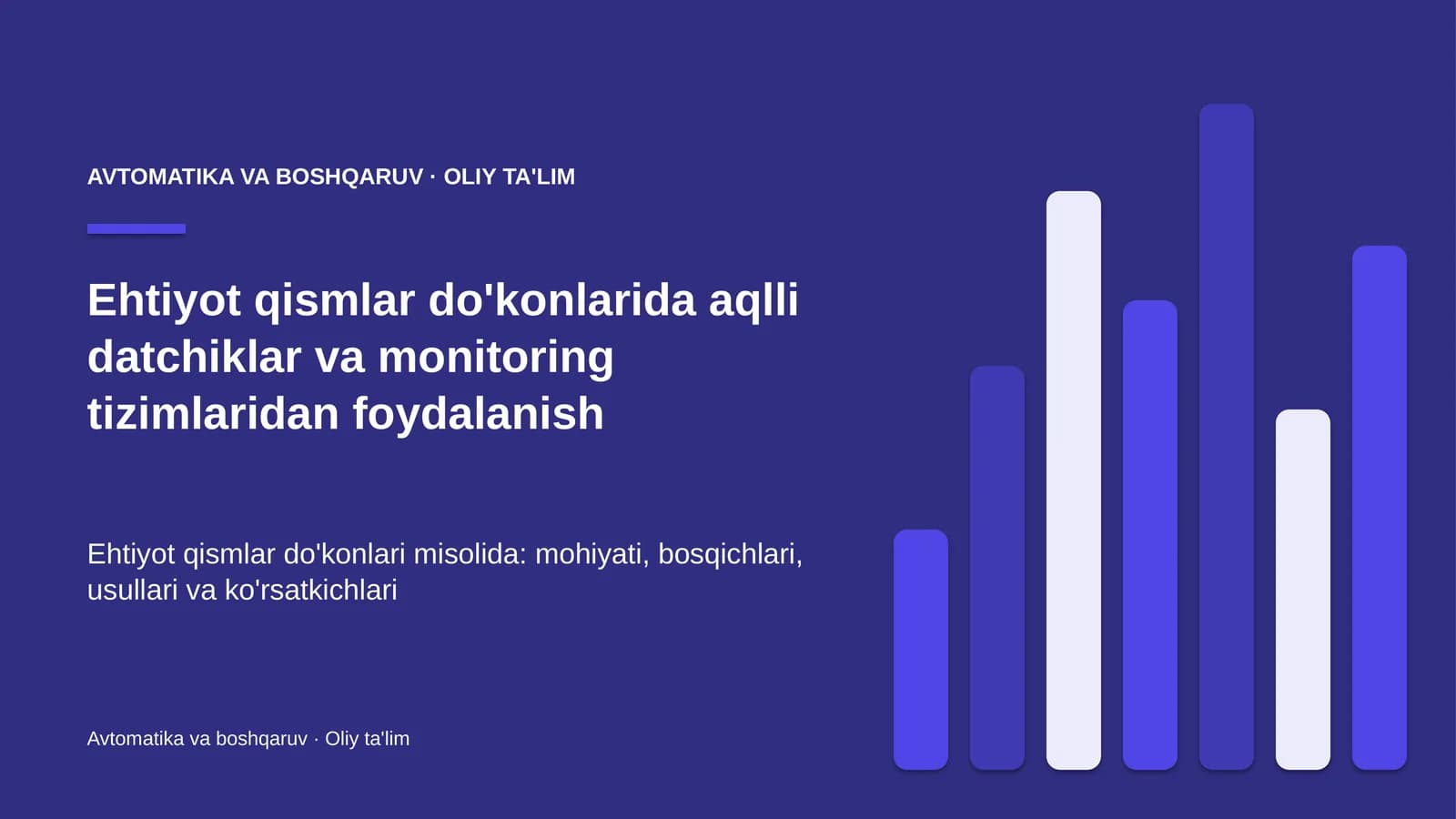 ehtiyot qismlar do'konlarida aqlli datchiklar va monitoring tizimlaridan foydalanish 3164
