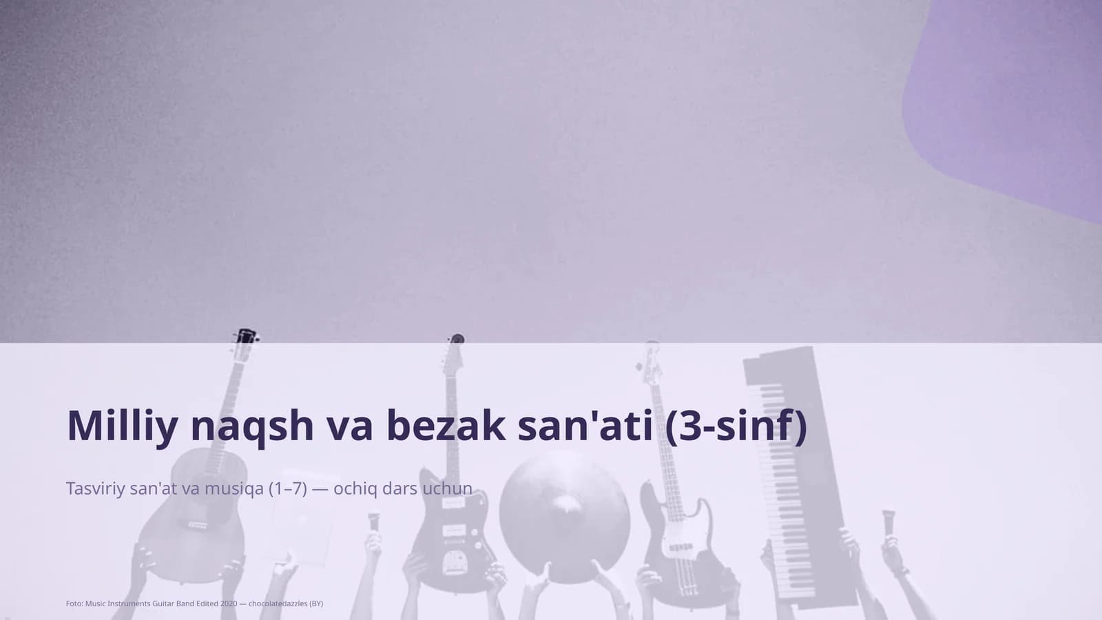 Milliy naqsh va bezak san'ati (3-sinf)