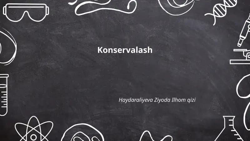 Konservalash