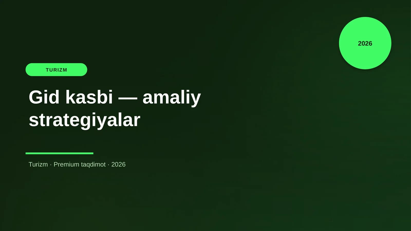 Gid kasbi — amaliy strategiyalar