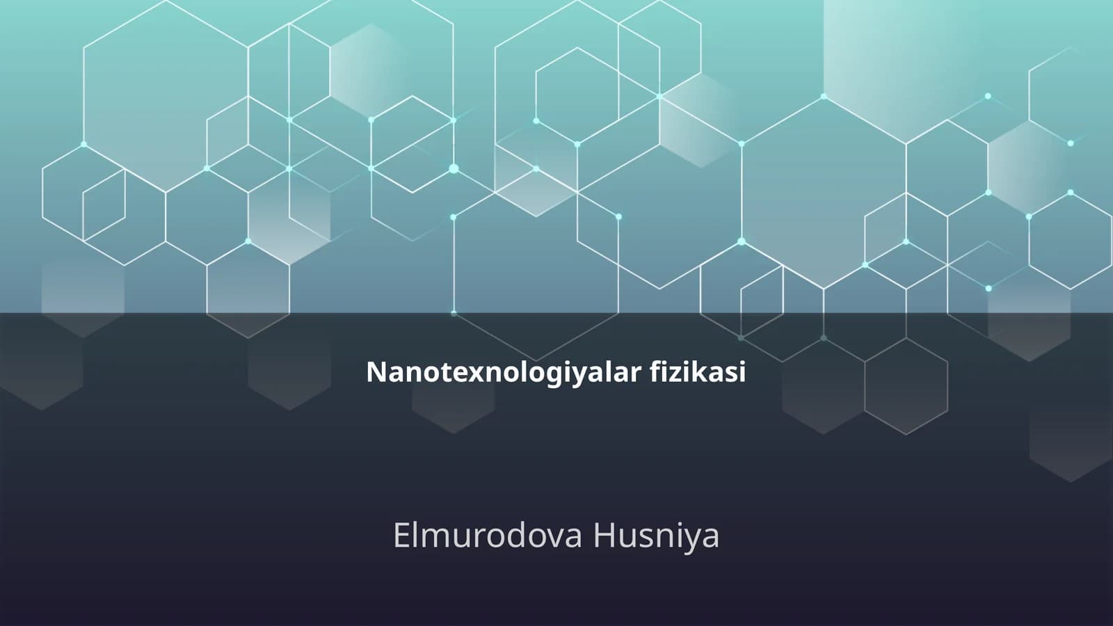Nanotexnologiyalar fizikasi