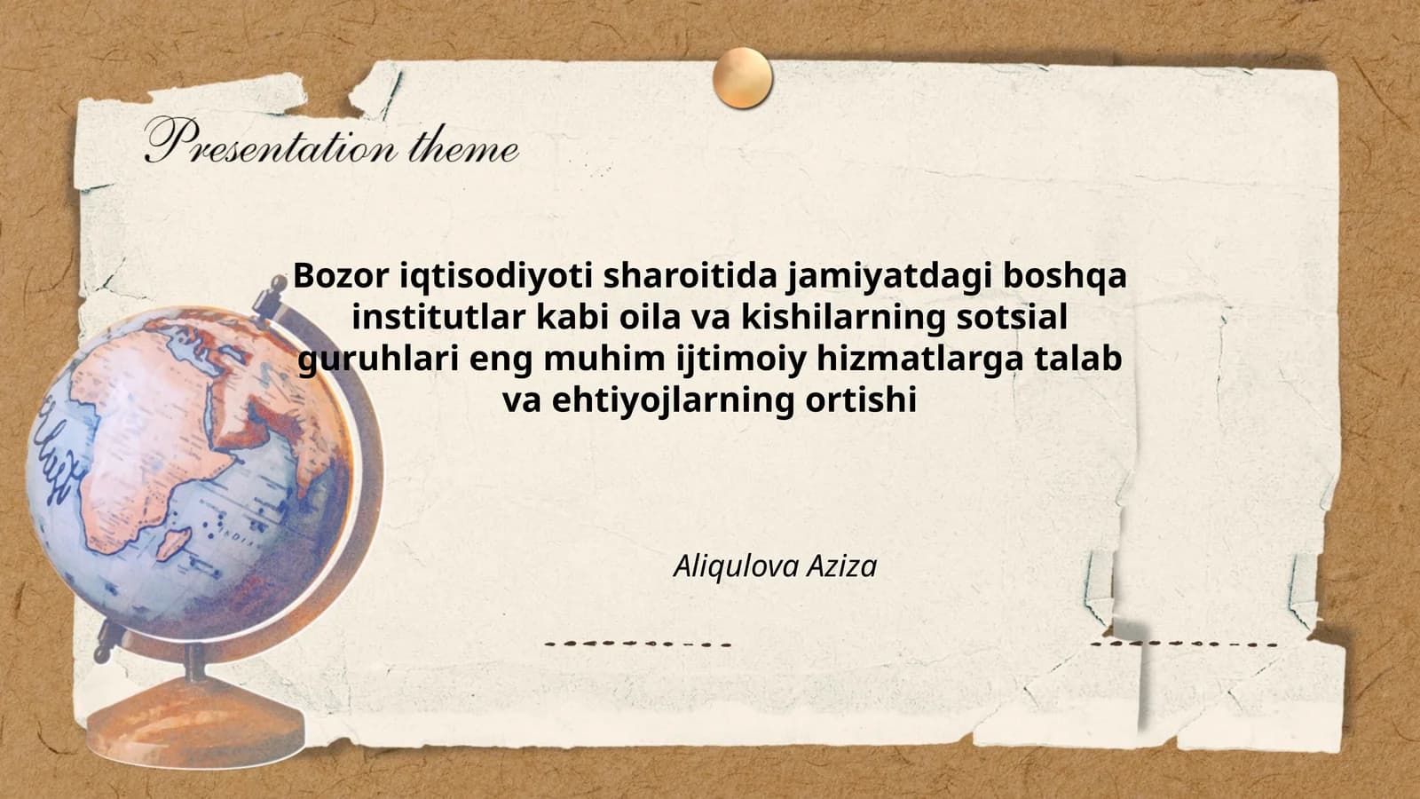 Bozor iqtisodiyoti sharoitida jamiyatdagi boshqa institutlar kabi oila va kishilarning sotsial guruhlari eng muhim ijtimoiy hizmatlarga talab va ehtiyojlarning ortishi