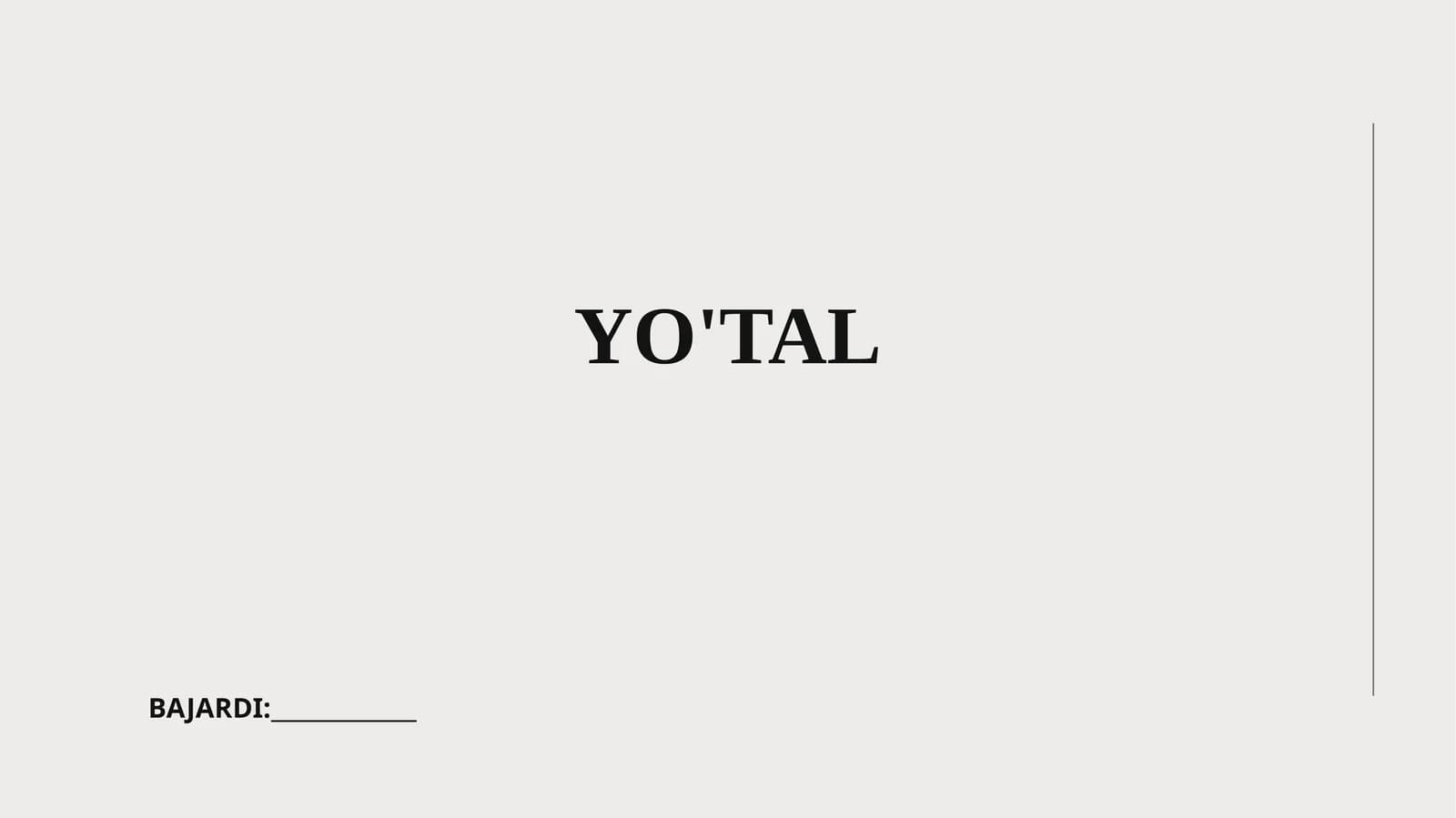 Yo'tal