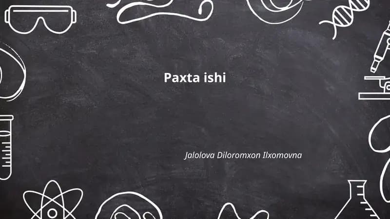 Paxta ishi
