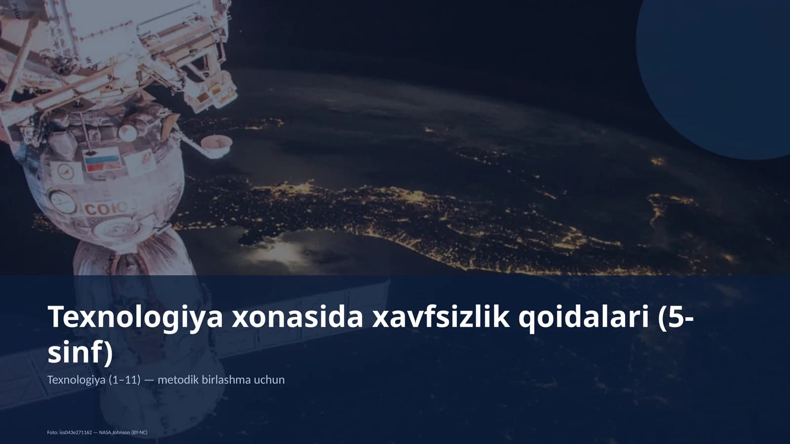 Texnologiya xonasida xavfsizlik qoidalari (5-sinf)