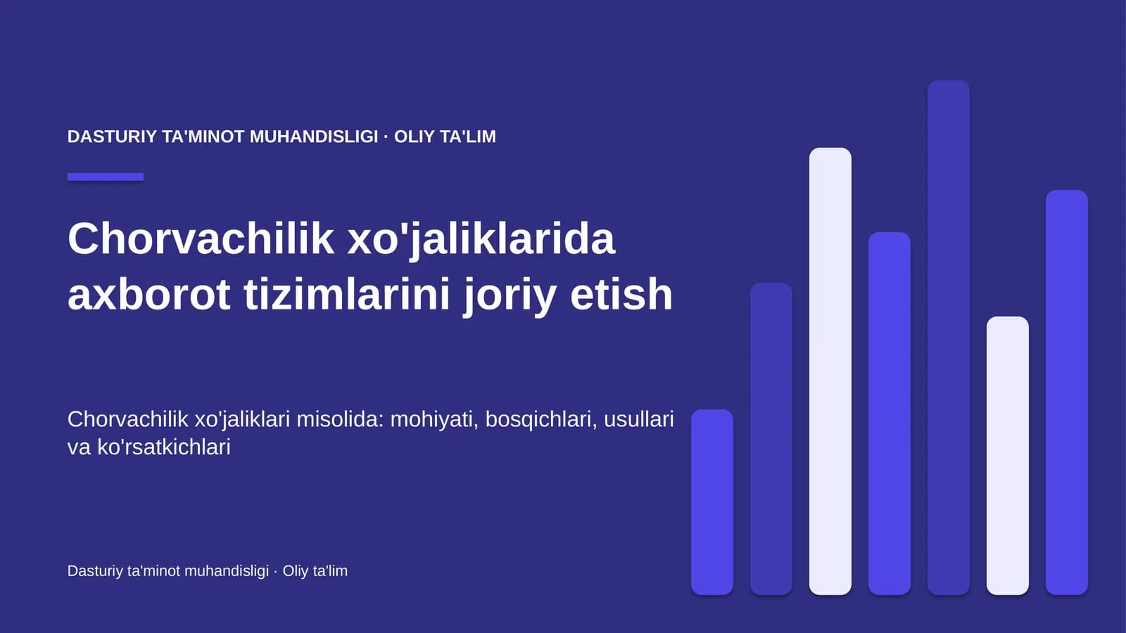 chorvachilik xo'jaliklarida axborot tizimlarini joriy etish 3089