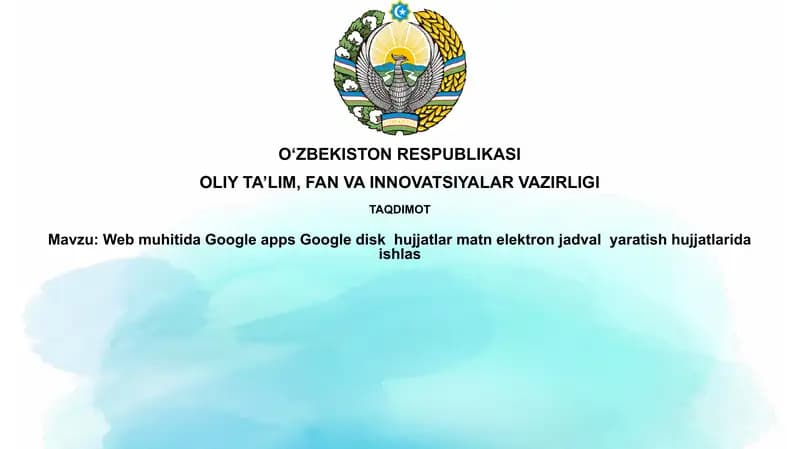 Google Ilovalari va Google Drive