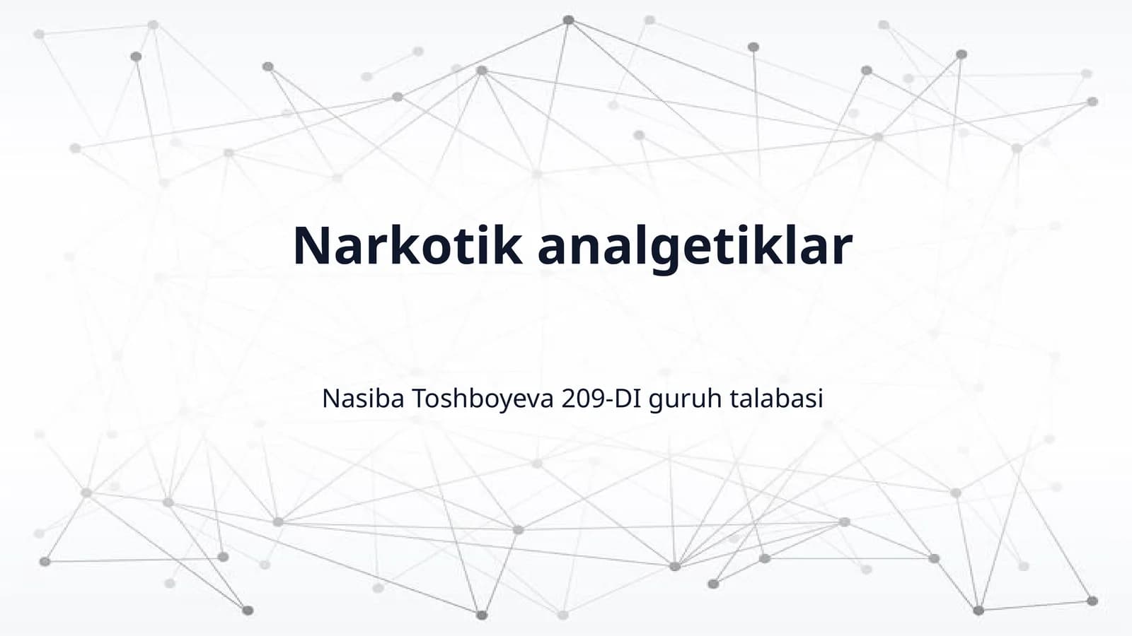 Narkotik analgetiklar