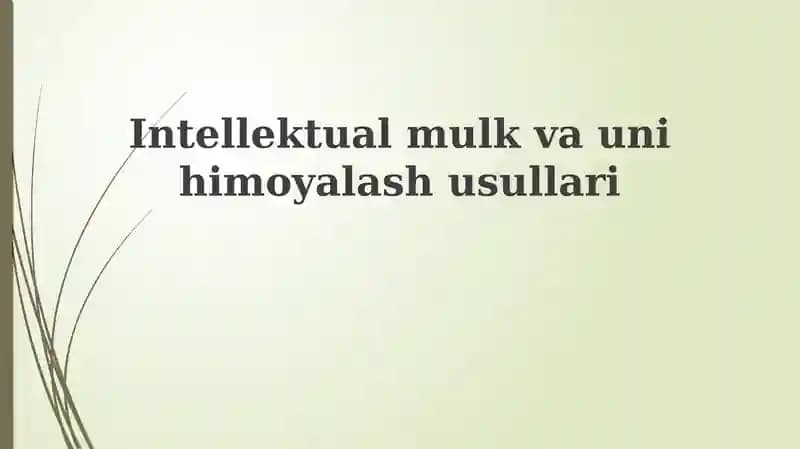 Intellektual mulk