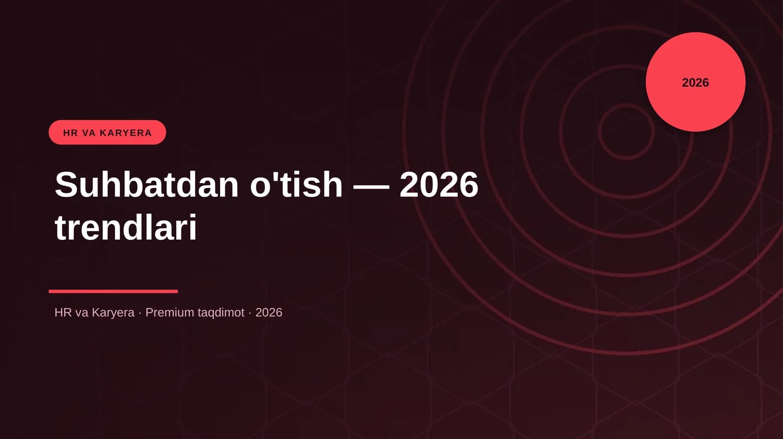 Suhbatdan o'tish — 2026 trendlari