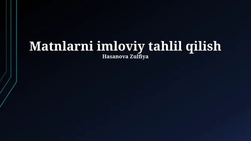 Imlo Tahlili