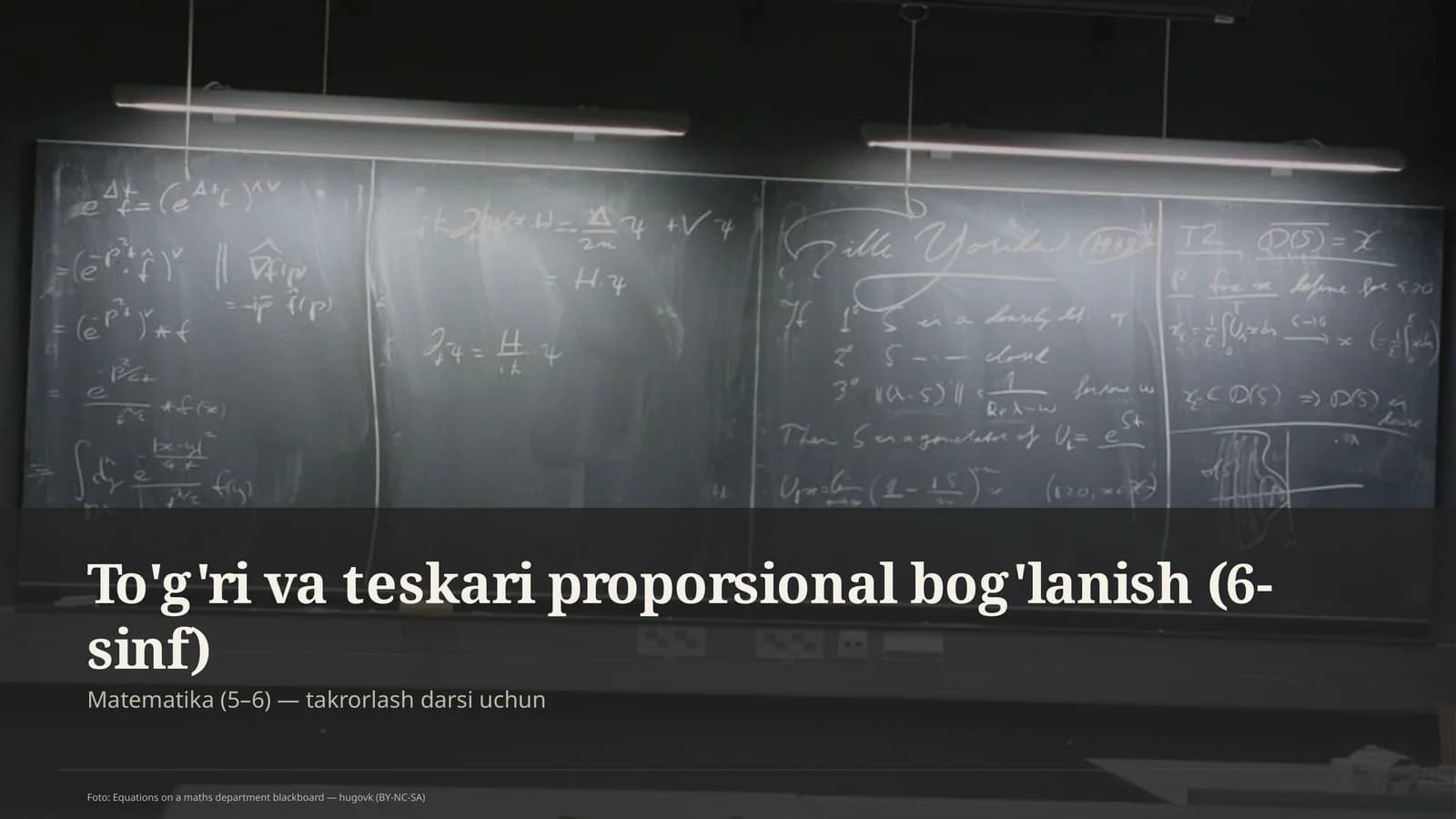 To'g'ri va teskari proporsional bog'lanish (6-sinf)