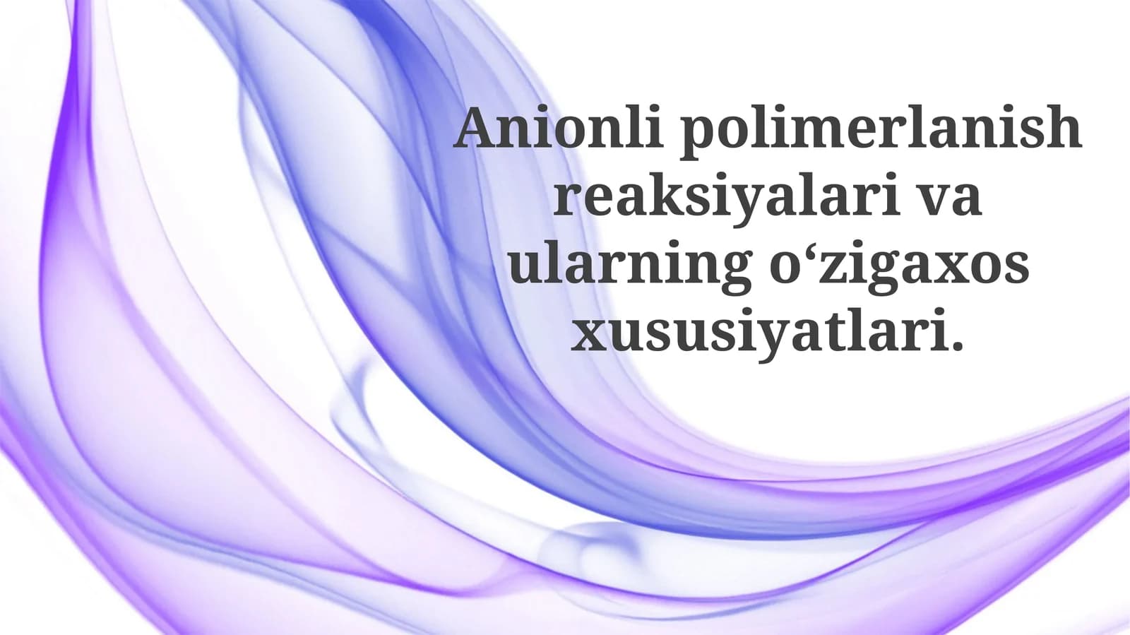 Anion polimerlanish