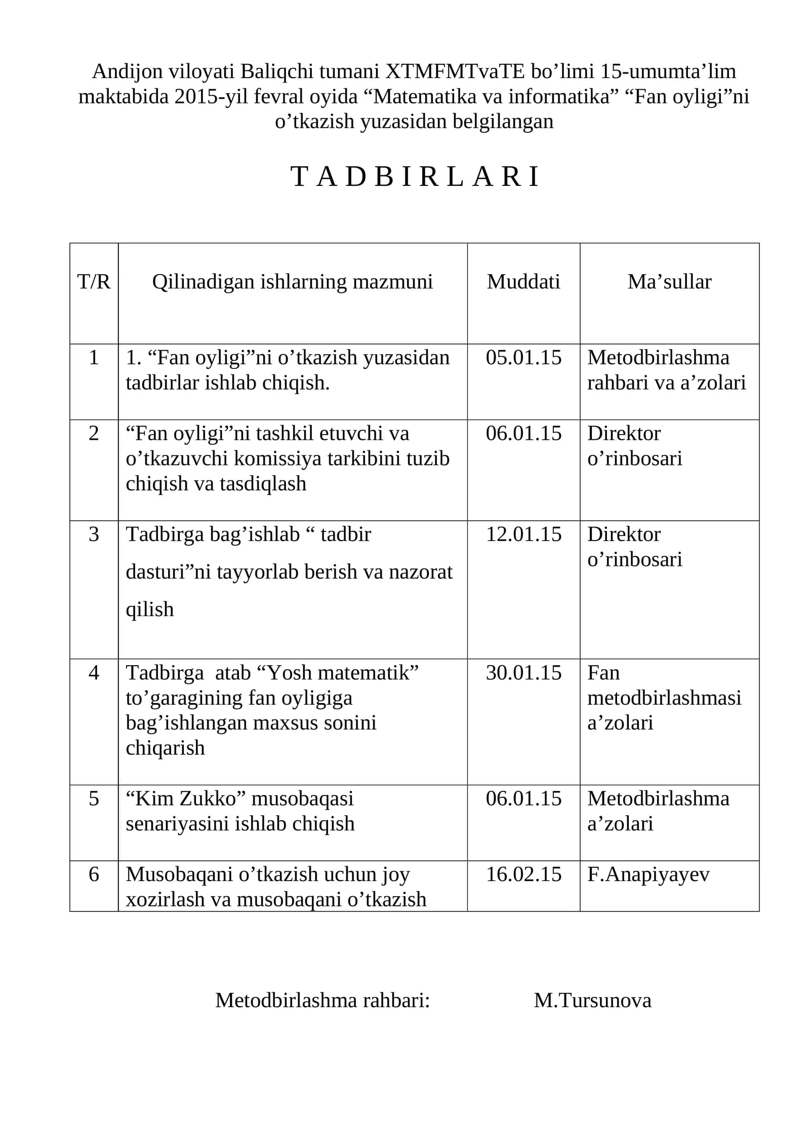 Matematika va informatika Fan oyligi