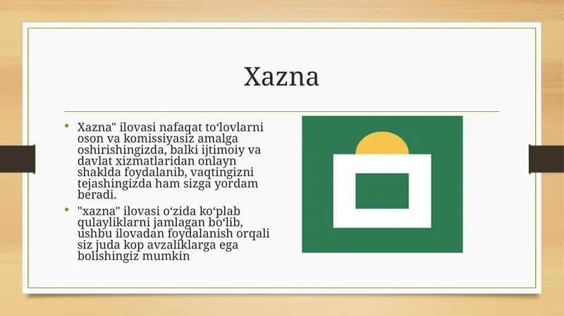 Xazna ilovasi