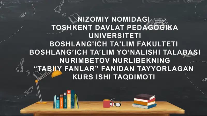 Qashqadaryo tabiiy geografik okrugi o'rganish metodikasi