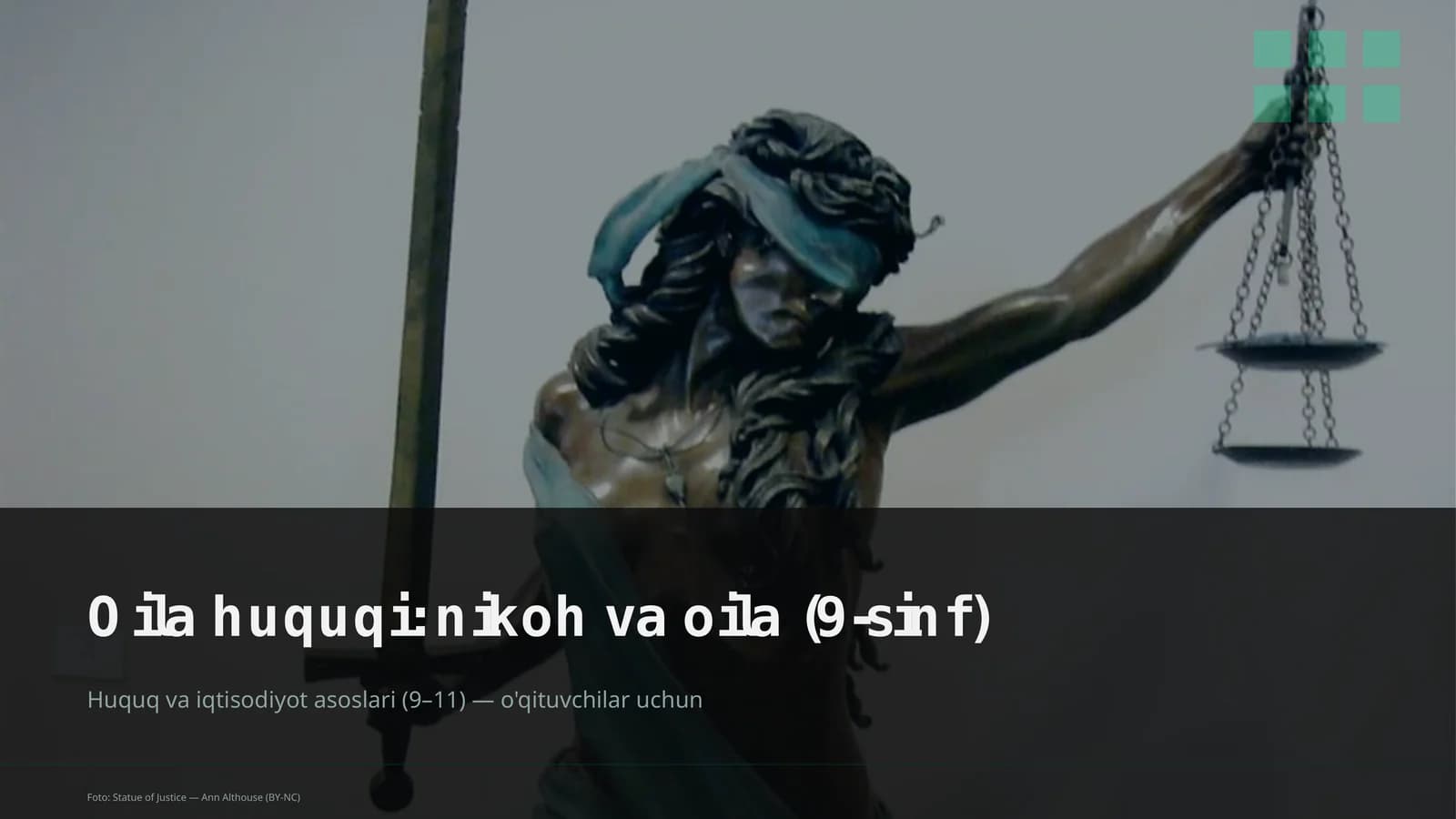 Huquq va iqtisodiyot asoslari (9–11)