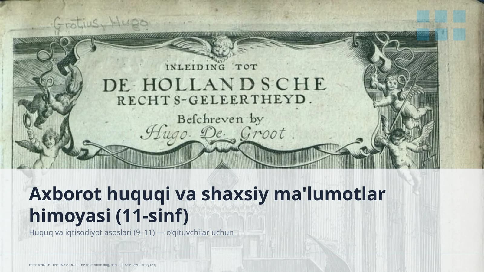 Huquq va iqtisodiyot asoslari (9–11) — o'qituvchilar uchun
