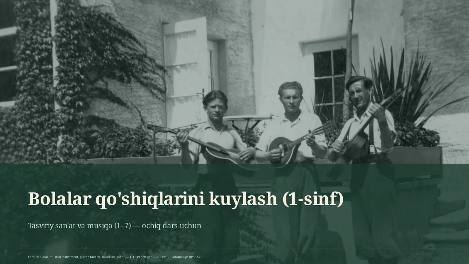 Bolalar qo'shiqlarini kuylash (1-sinf)