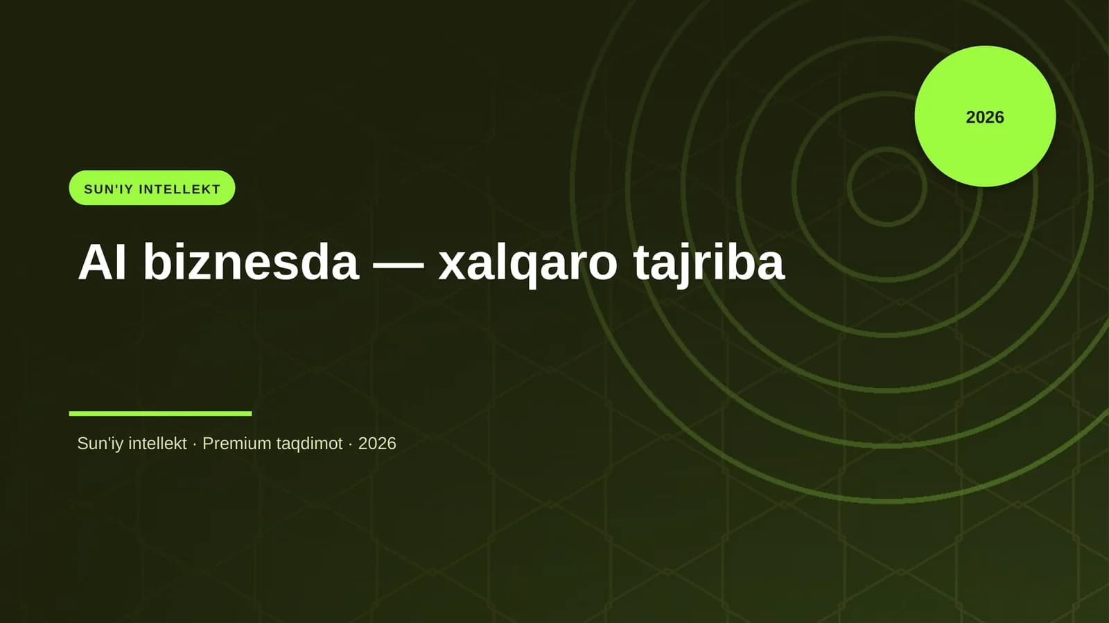 AI biznesda — xalqaro tajriba