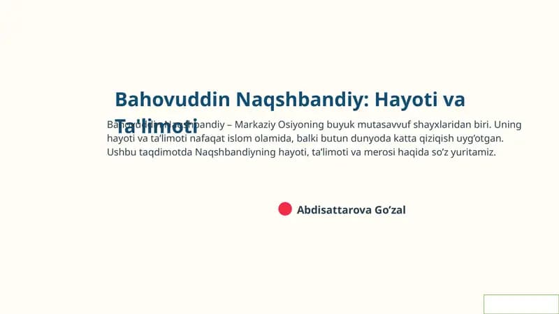 Naqshbandiya tariqatining asosiy prinsiplari
