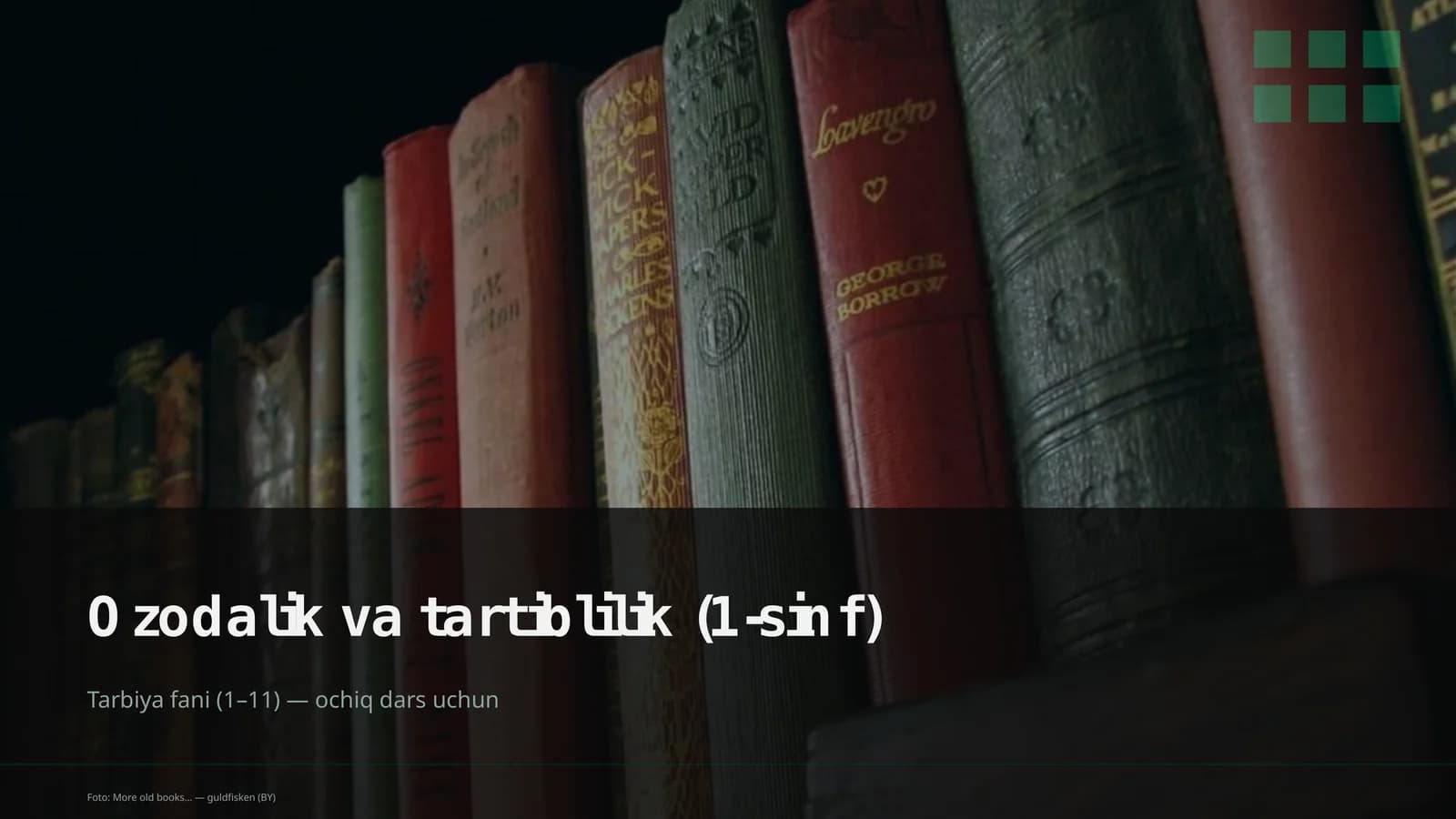 Ozodalik va tartiblilik (1-sinf)