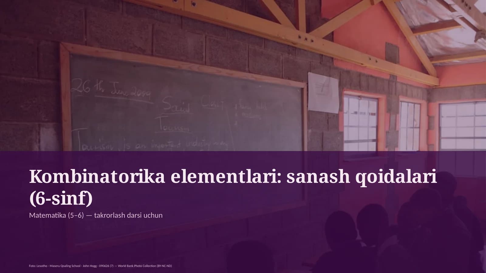 Kombinatorika elementlari: sanash qoidalari (6-sinf)