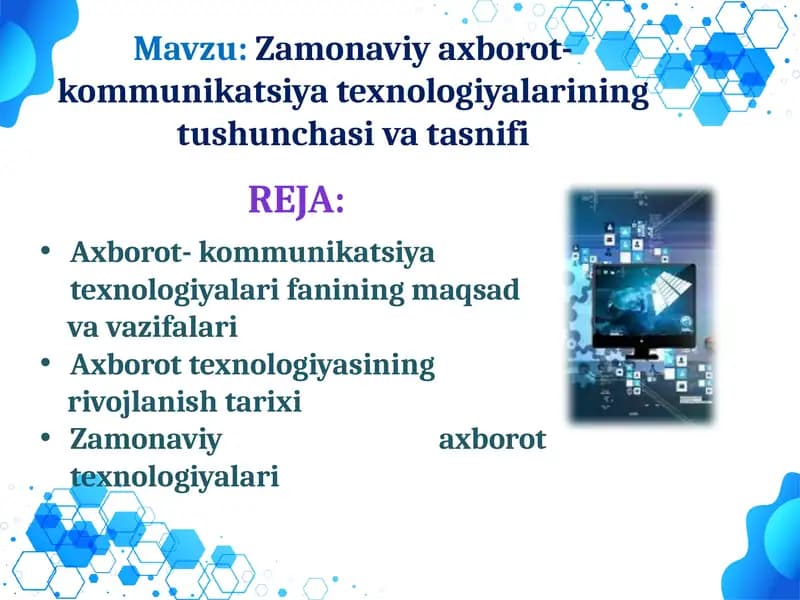 Zamonaviy axborot-kommunikatsiya texnologiyalari