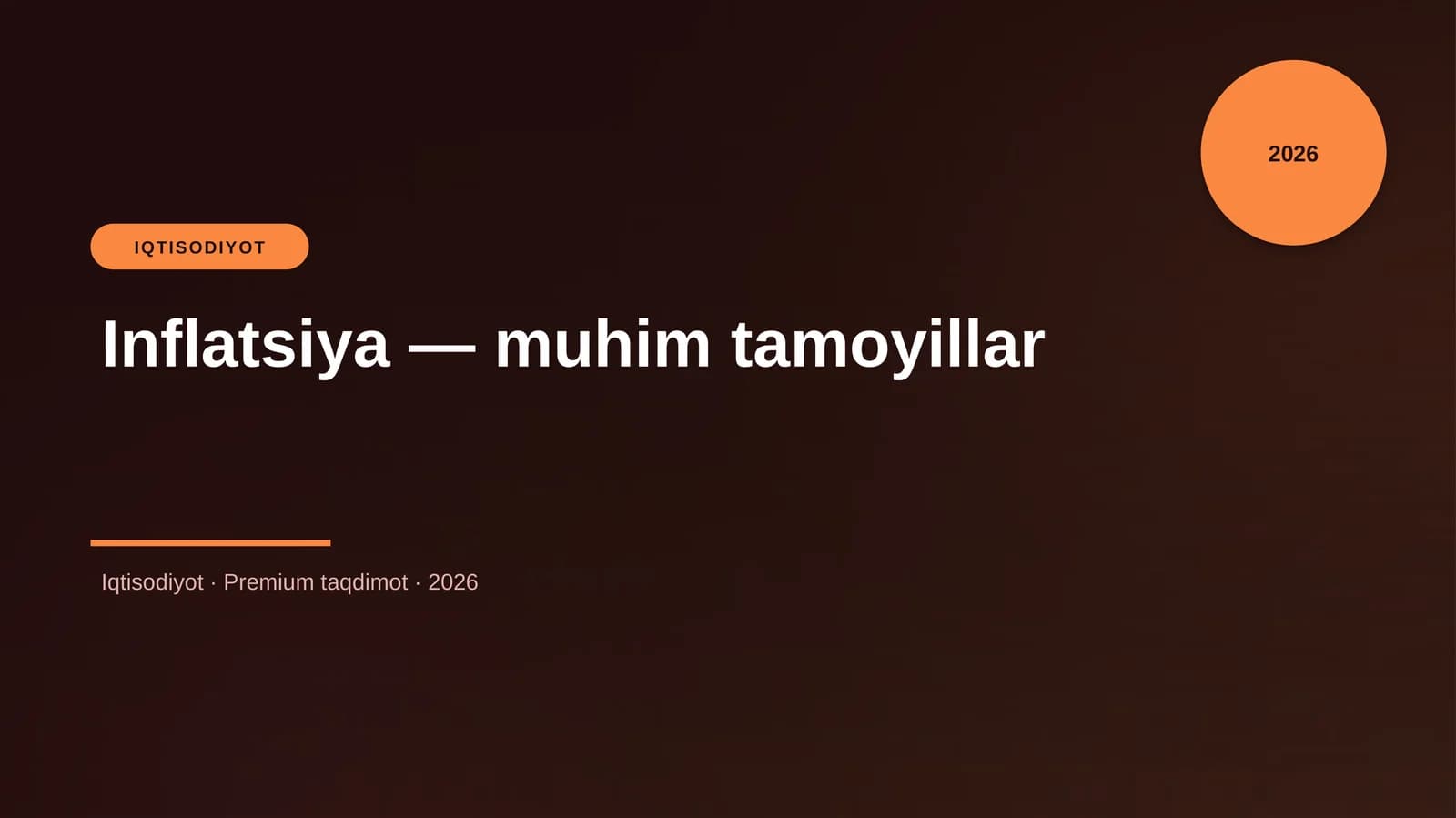 Inflatsiya — muhim tamoyillar